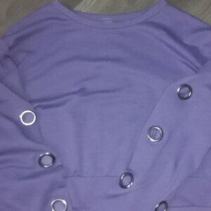 Purple, Metal Sleeved, Sweater